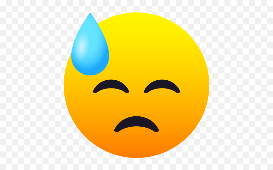 Emoji Face Down Sweaty To Copy - Emoji Fgota,Down Emoji