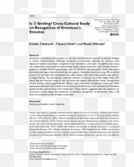 Pdf Is Smiling Cross - Cultural Study On Recognition Of Horizontal Emoji,Cross Eyed Emoticons