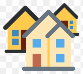 Houses Emoji Clipart - Homes Emoji,Transparent Emojis House