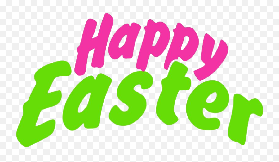 Happy Easter Text Transparent Background Png Mart - Transparent Background Transparent Happy Easter Emoji,Easter Cross Emojis