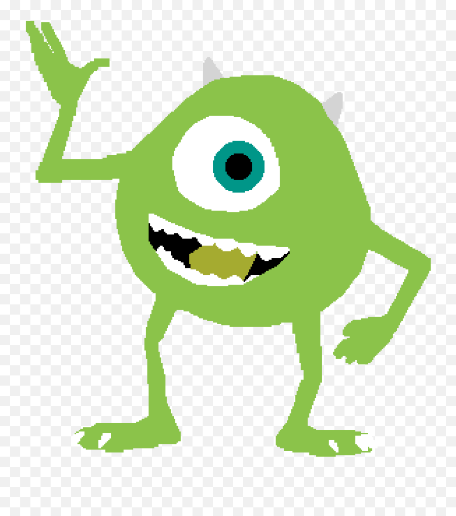 Pixilart - Monsters Inc Mike With Two Eyes Emoji,Mike Wazowski Kawaii Emoticon