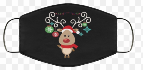 Funny Reindeer Santa Rudolph Christmas Face Mask - Qfinder Snoopy Wearing Face Mask Emoji,Funniest Donald Trump Emoji Faces