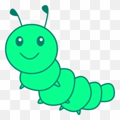 Cute Caterpillar Cartoon - Cute Bug Clipart Emoji,Emoticon Griton