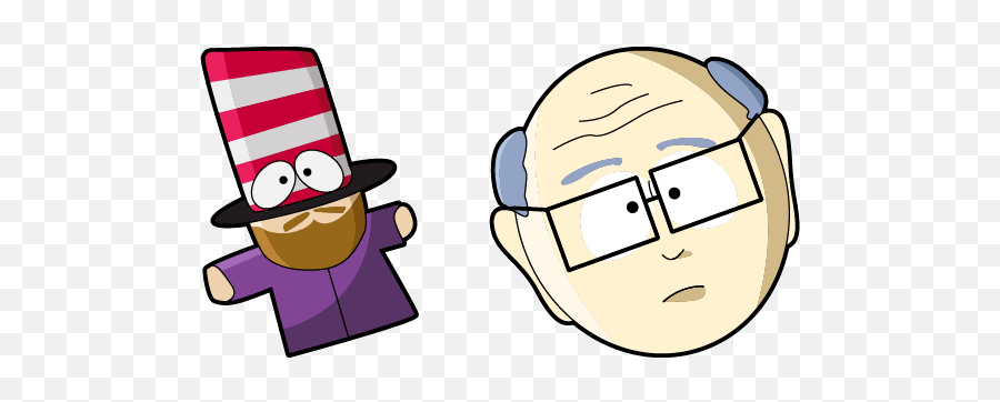 South Park Mr Garrison U0026 Mr Hat Cursor - Sweezy Custom Cursors Fictional Character Emoji,Southpark Custom Emoticons