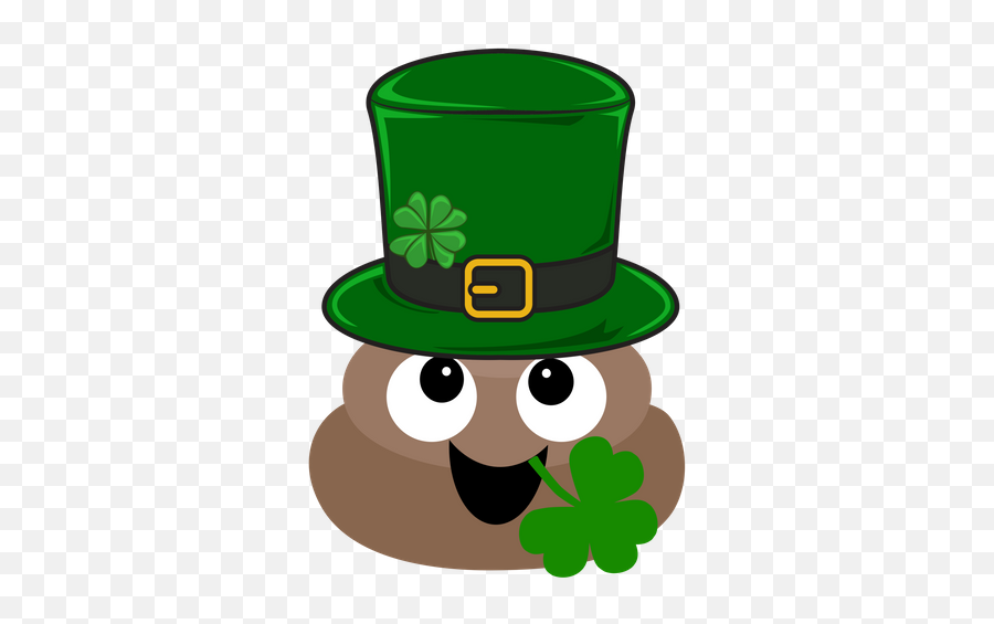 St Patricku0027s Merry Poop Emoticon Art Print By Shrooom Emoji,Facebook Leprechaun Emoticon