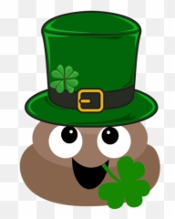 St Patricku0027s Merry Poop Emoticon Art Print By Shrooom Emoji,Facebook Leprechaun Emoticon