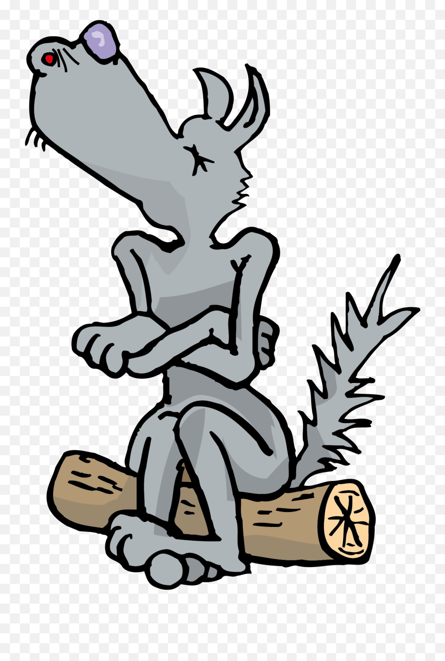 Big Bad Wolf Gray Wolf Animation Clip Art - Wolf Png Emoji,Animated Wolf Emojis
