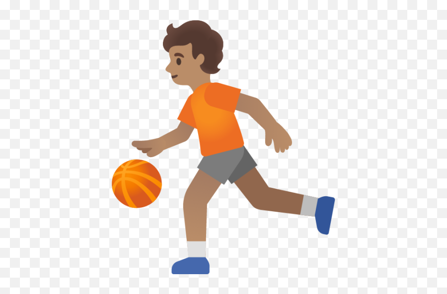 Person Bouncing Ball Medium Skin Tone Emoji - Download For,Basketball Emoji