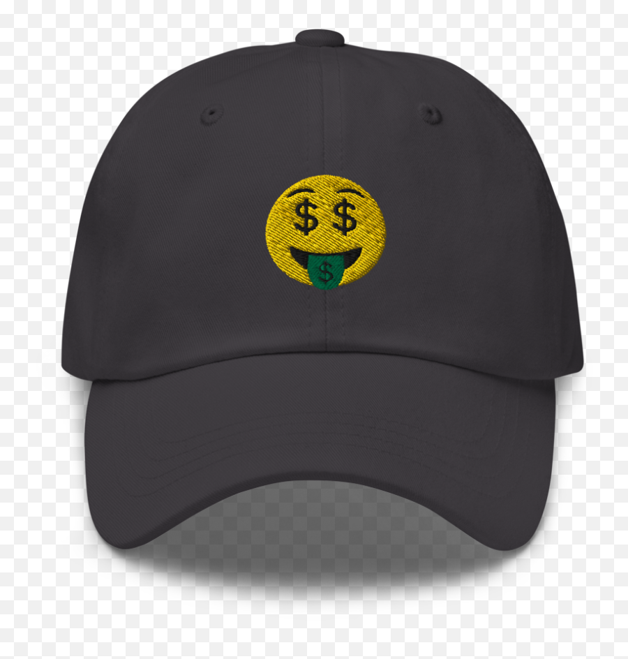 Money Face Emoji Hat,Grey Check Emoji