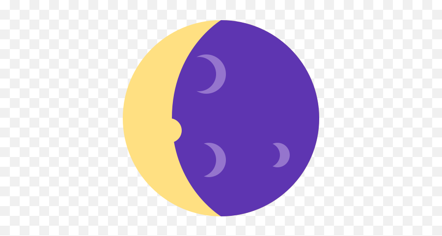 Waning Crescent Icon In Color Style Emoji,Moon Phase Emoji
