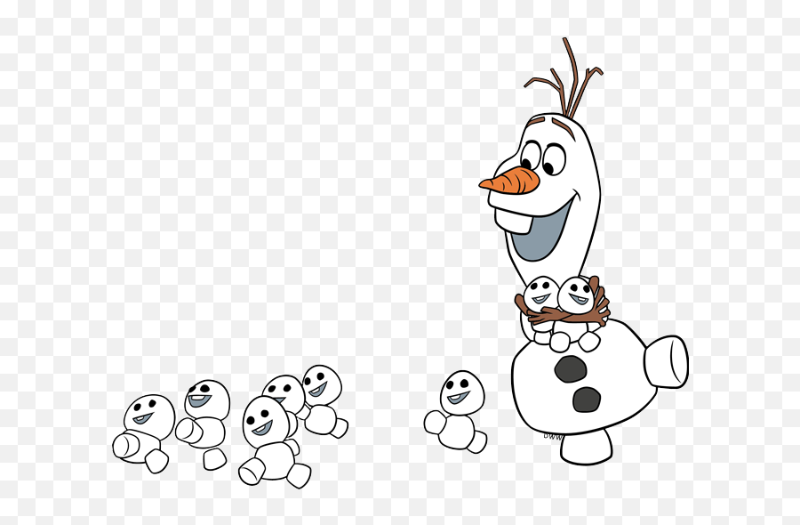 Free Olaf Clipart Black And White - Olaf And Baby Olaf Emoji,Olaf Emoji