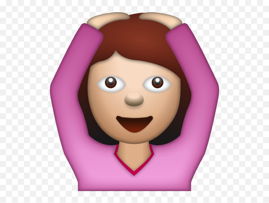 Download Little Girl Emoji Png - Hands On Head Cartoon,Girl Emoji