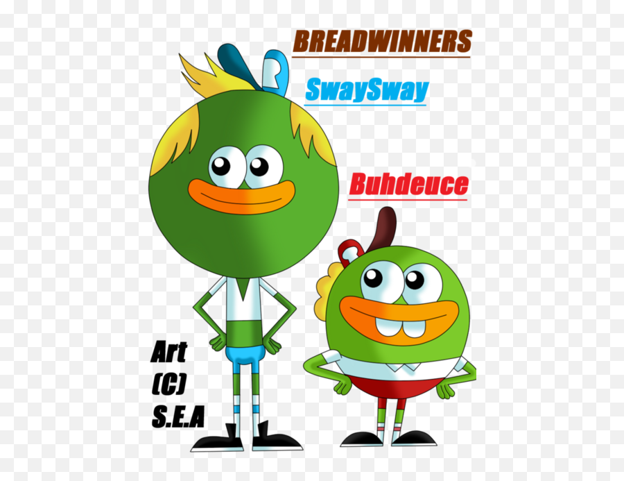 Breadwinners Swaysway And Buhdeuce By Sarahskunky - D7f312d1png Buhdeuce Breadwinners Emoji,Emoticon Snoop Dogg