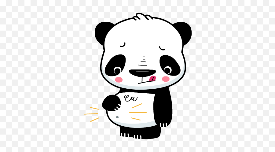 Download Panda Hilli Kushnir Silly - Panda Eating Cake Cartoon Emoji,Silly Emoji