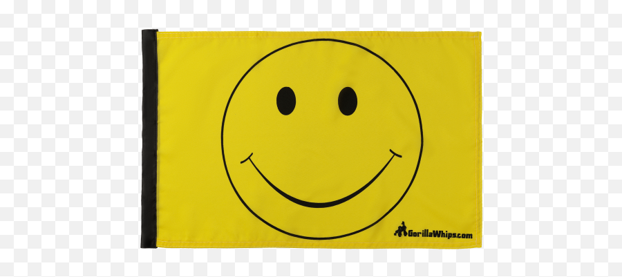 Yellow Smiley Face 12 X 18 Safety Flag W Black Or White 14 X 6u0027 Whip - Happy Emoji,X Rated Emoticon