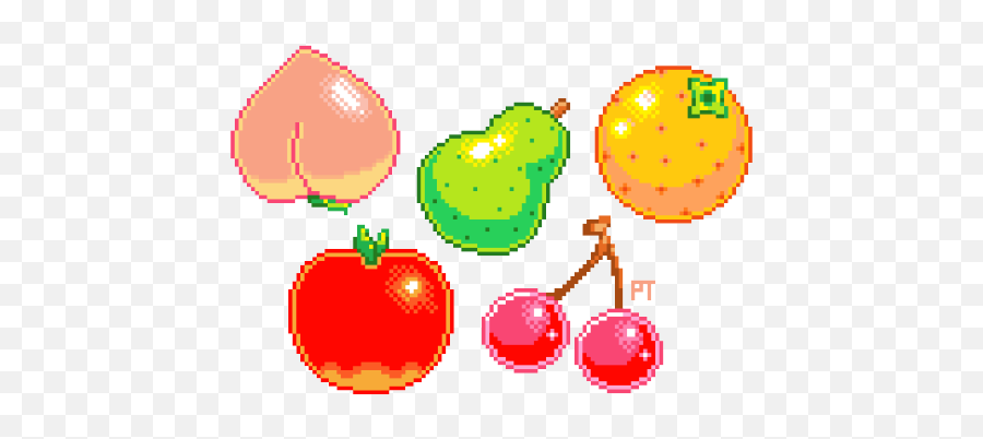 Aesthetic Png Pngs Pixel Pixelart Fruit Sticker By - Animal Crossing Fruit Pixel Art Emoji,Apple Emoji Pixel Art