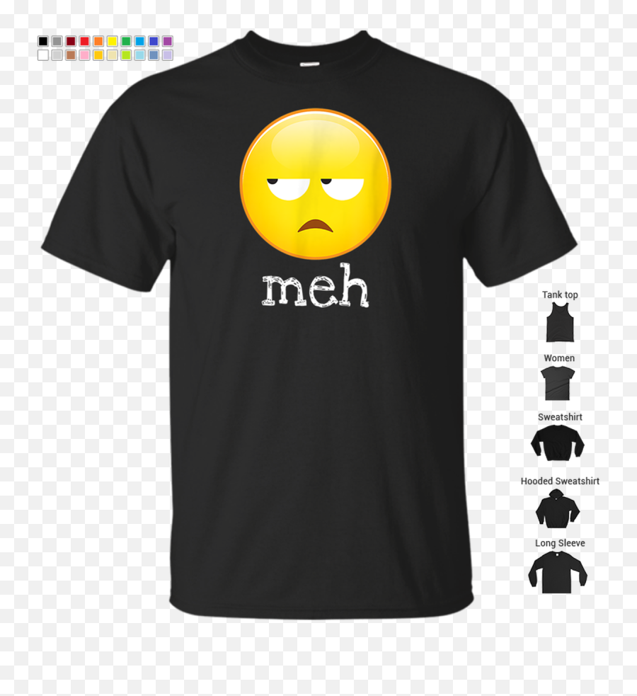 Meh Bored Emoji Face T - Shirt,Whrug Emoticon