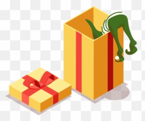Caja De Regalo De Elfo Arco Isométrico - Descargar Pngsvg Packet Emoji,Emoticon Calcetin