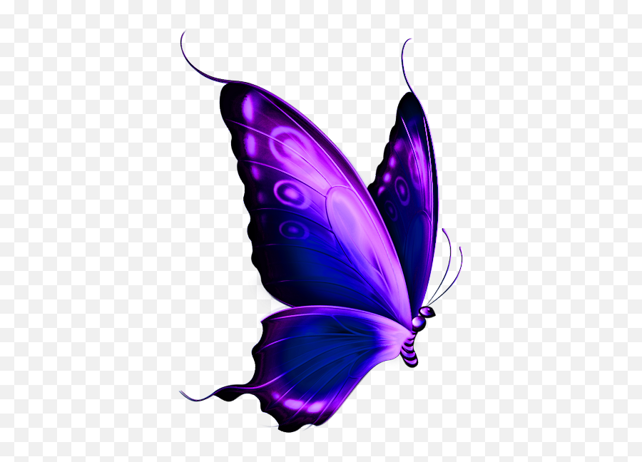 Purple Butterfly Clip Art - Clipartsco Transparent Purple Blue Butterfly Emoji,Purple Butterfly Emojis