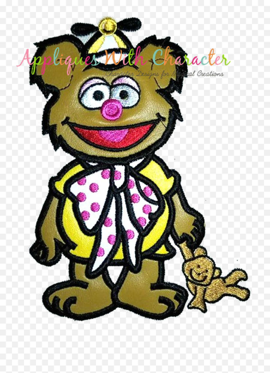 Muppet Baby Fozzie Applique Design - Happy Emoji,Emoticon Machine Embroidery Designs