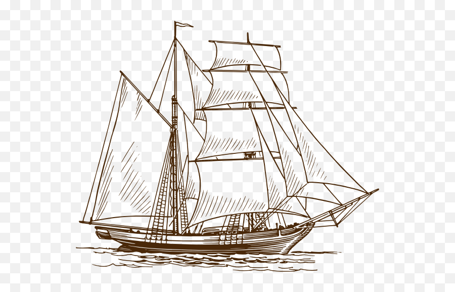 Sailing Ship Clipart - Old Ship Drawing Emoji,Sailing Yacht Emotion