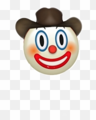 Clownboy Emoji Clown Cowboy Sticker - They Always Ask Yeehaw But Never Hawyee,Clownboy Emoji