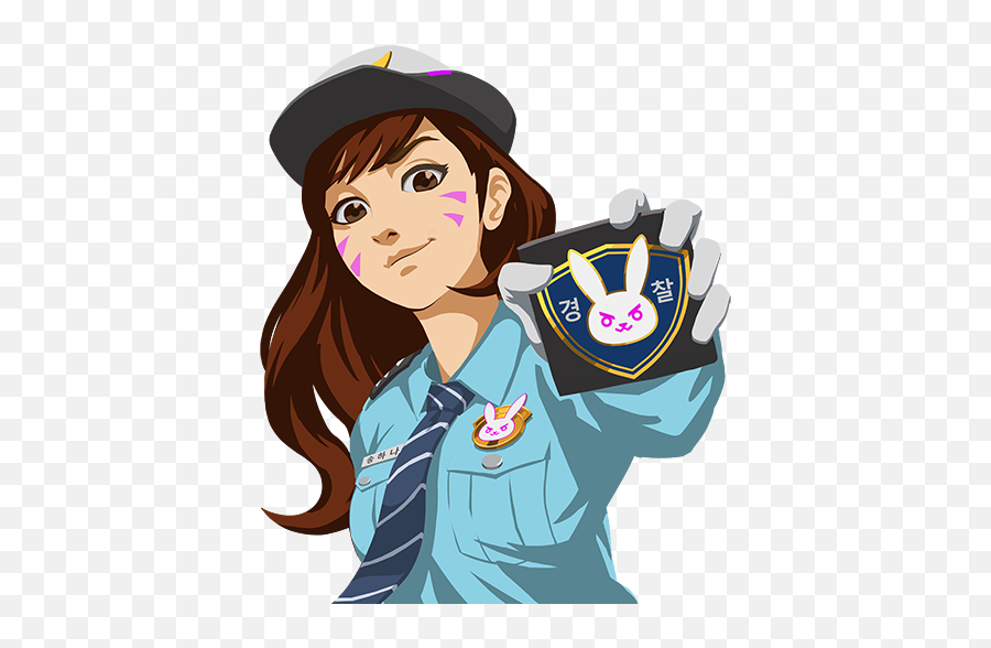 Officer Dva Spray Emoji,Brightwing Emojis