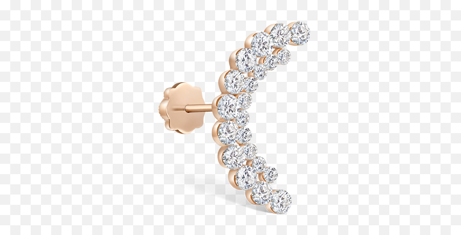 Invisible Set Diamond Apsara Curve - Solid Emoji,Swarovski Zirconia Earrings Emotions