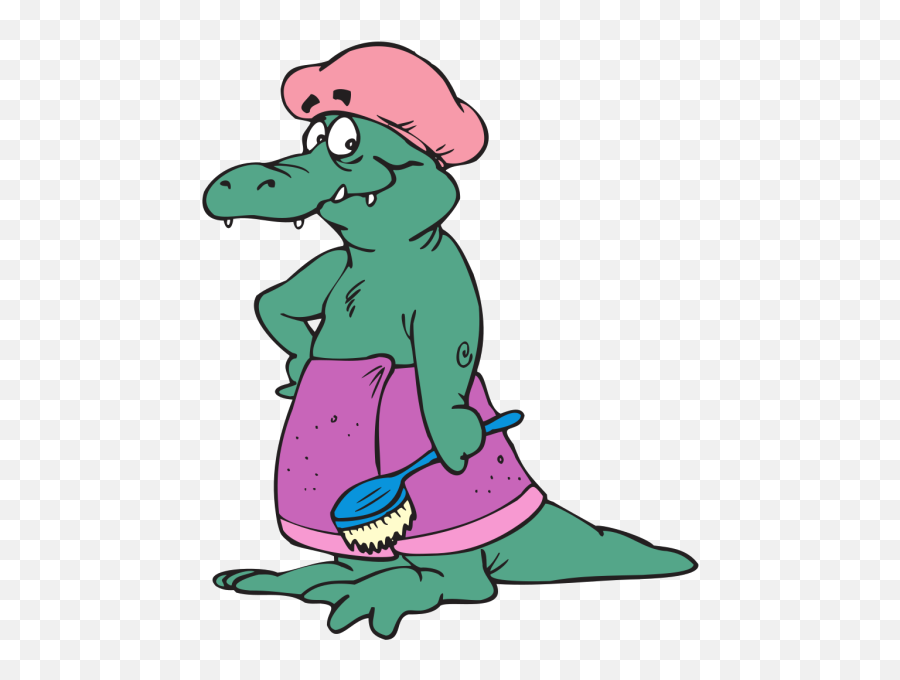 Alligator In Shower Cap Png Svg Clip Art For Web - Download Emoji,Wooden Bucket Emoji Download -hat