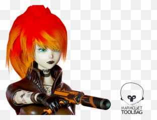 Crazy Girl Modular Game Ready Low - Poly 3d Model Emoji,Khajiit Emotions Morph