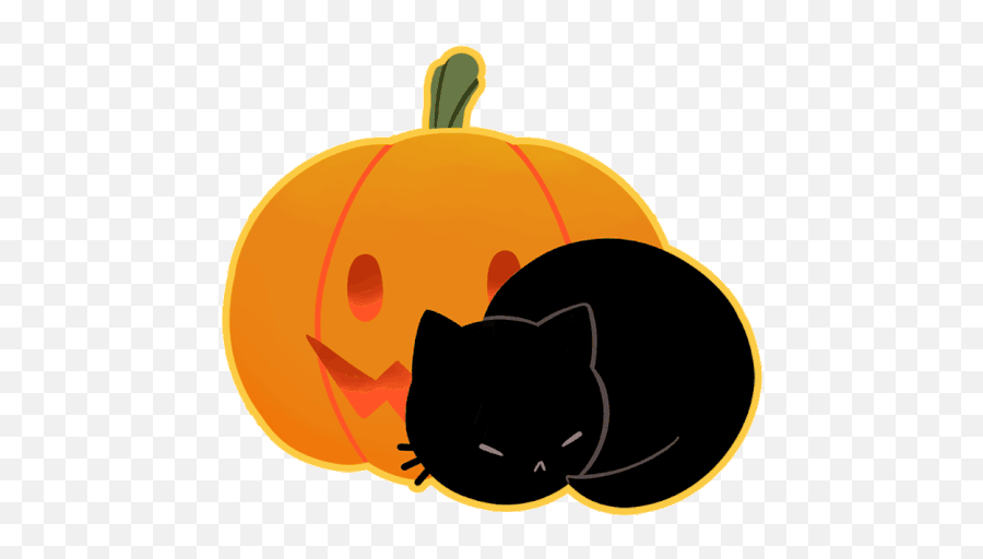 Cat Halloween Sticker - Cat Halloween Gato Discover Emoji,Facebook Halloween Emoticons- Angry Pumpkin