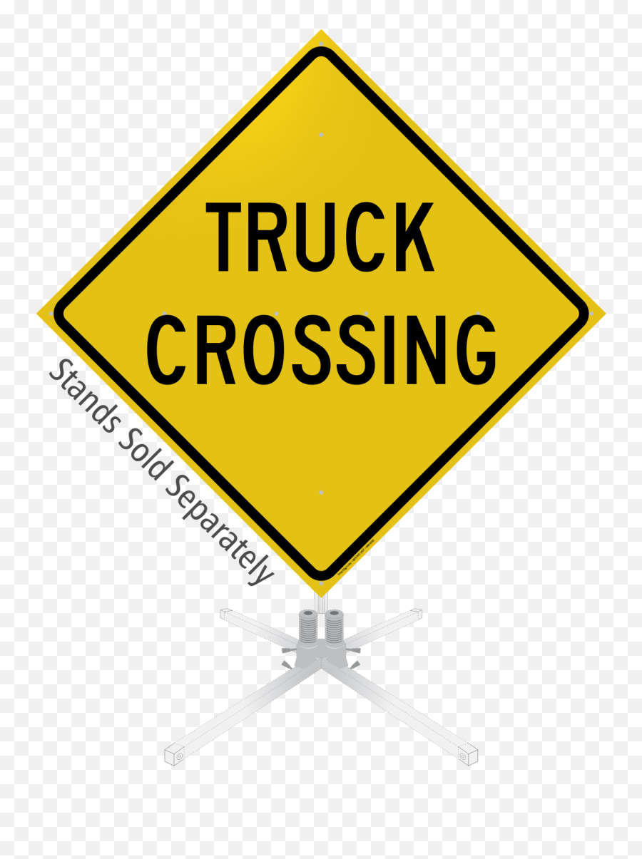 Truck Crossing Roll - Up Sign Sku Wm0192 Emoji,Caution Sign Emoji
