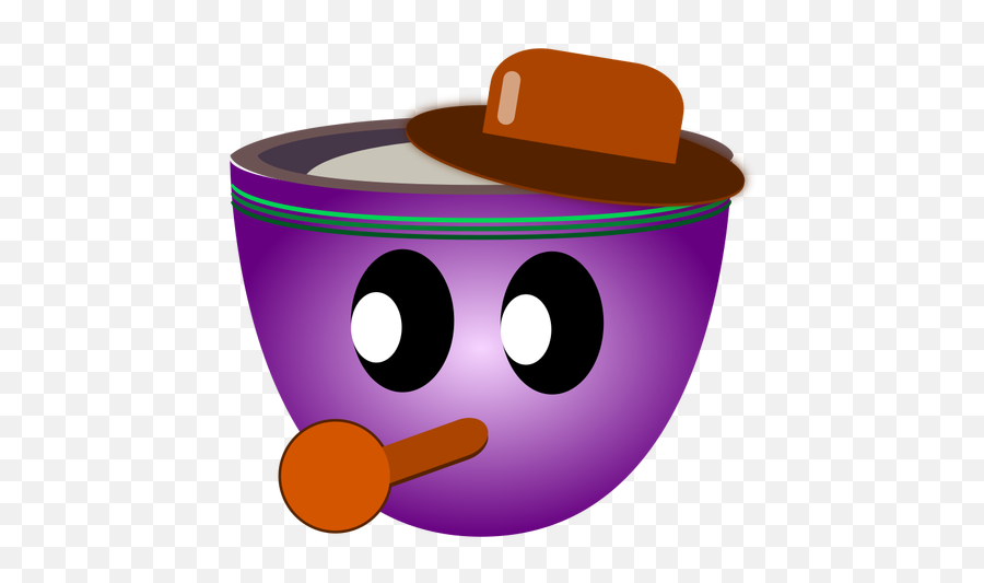 Vector Image Of Party Guy Purple Mug Public Domain Vectors Emoji,Boys That Send You Emoji Party