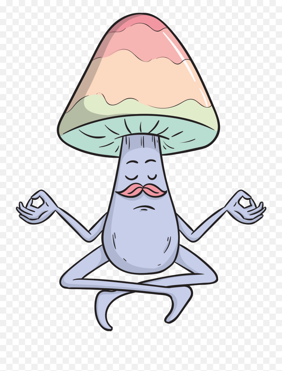 Mushroom Meditation Cartoon Character Wallpaper Sticker Emoji,Squidward Emoji