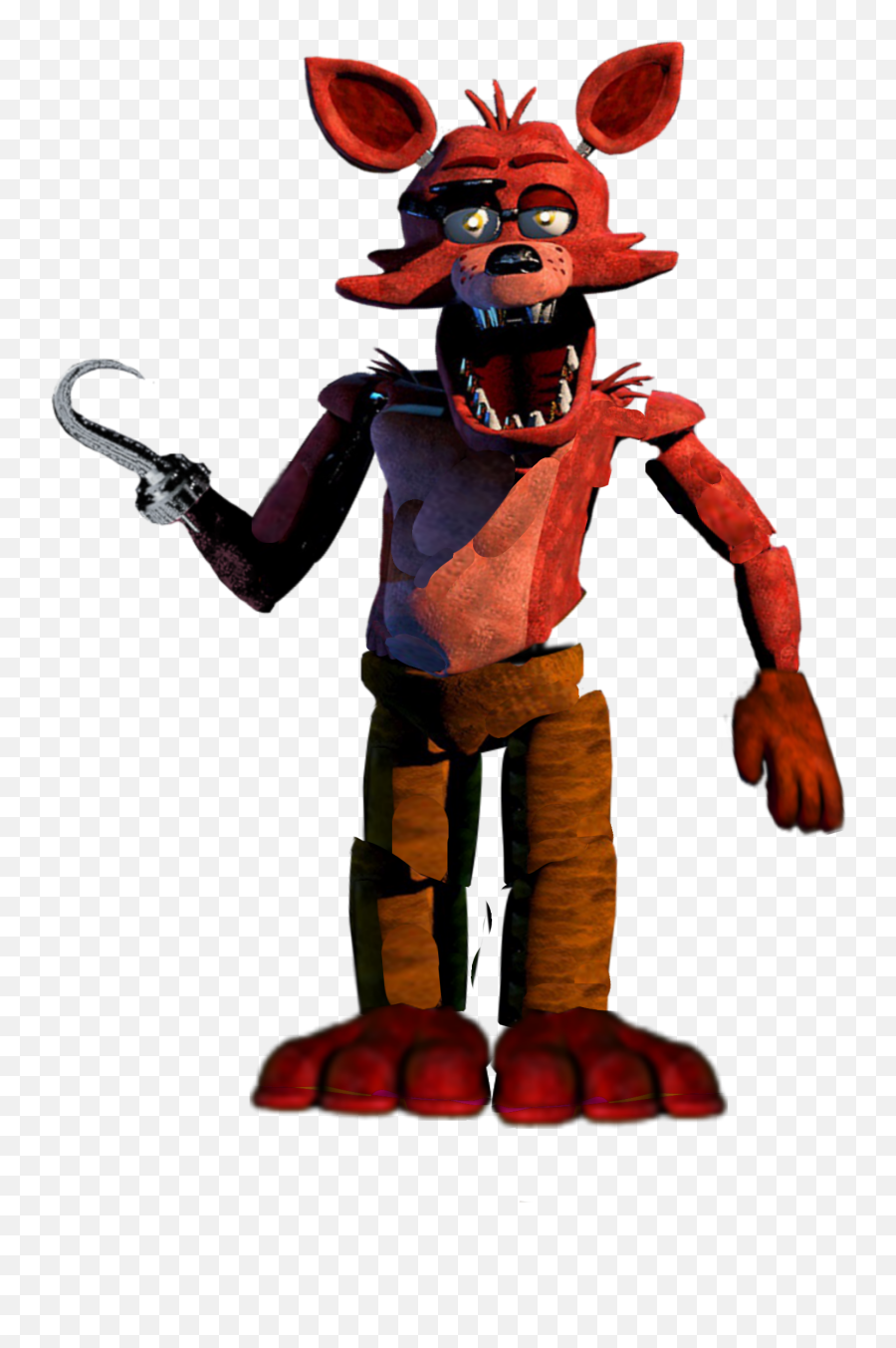 Fnaf Fixed Foxy 1 Sticker - Scrapped Foxy Emoji,Foxy Emoji