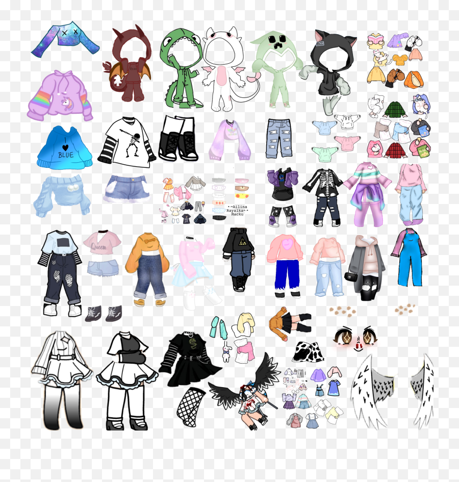 Gacha Gachalife Story Sticker By Celina - Clothes Gacha Life With Body Emoji,Emoji Life Story