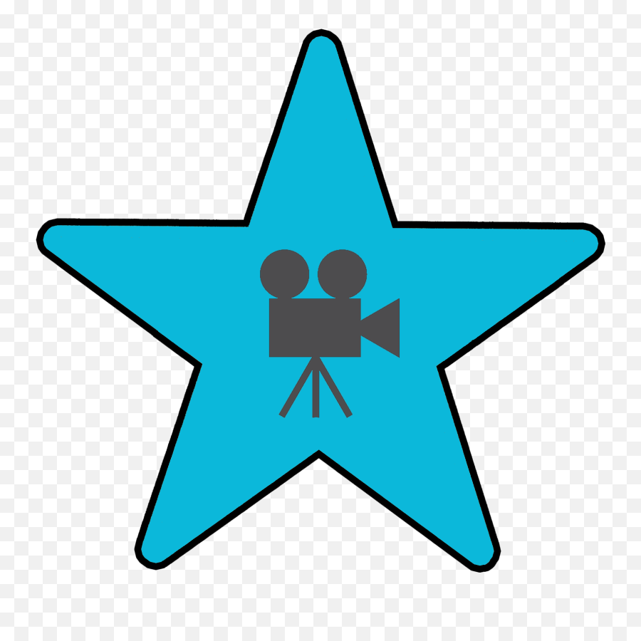 Dot - Blue Video Star Logo Emoji,Video Camera Star Emoji