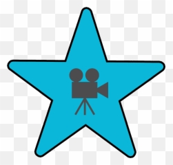 Dot - Blue Video Star Logo Emoji,Video Camera Star Emoji