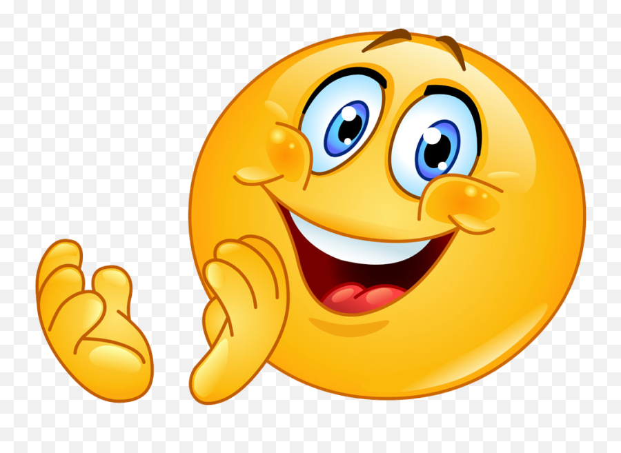 Smiley Cartoon Faces - Happy Emoticon Emoji,Clapping Hands Emoji
