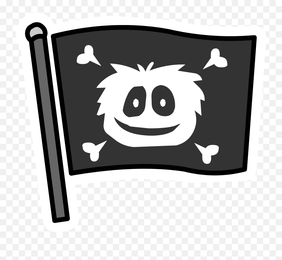 Download Jolly Roger Flag Pin - Club Penguin Pins Png Image Club Penguin Flag Emoji,White Flag Emoticon