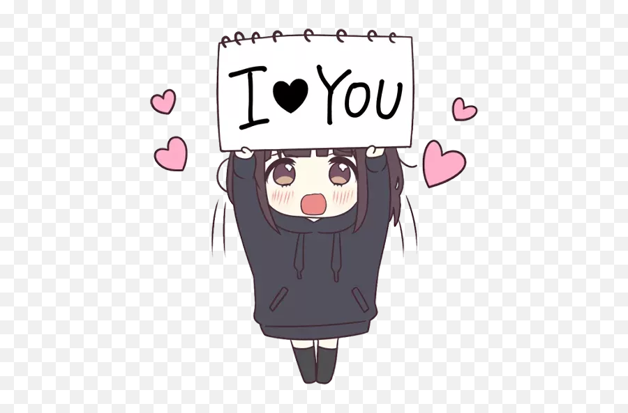 Kawaii Girl Emoticon - Kawaii I Love You Anime Emoji,Erkl?rung Whatsapp Emojis