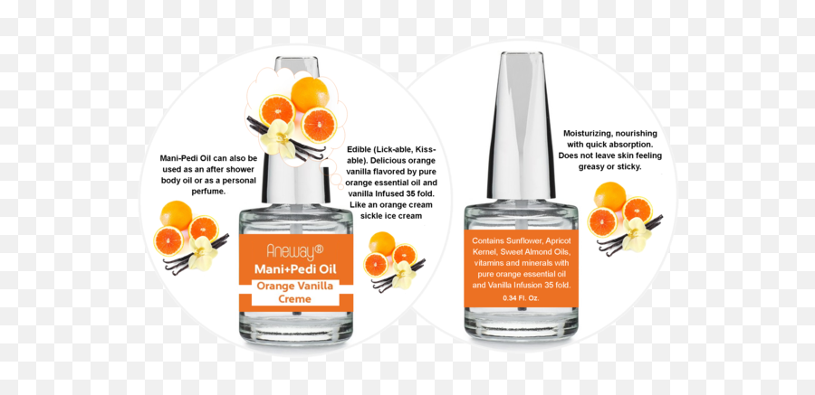 Mani Pedi Cuticle Oil - Infused With Orange Vanilla Emoji,Essential Oils And Emotions Orangw