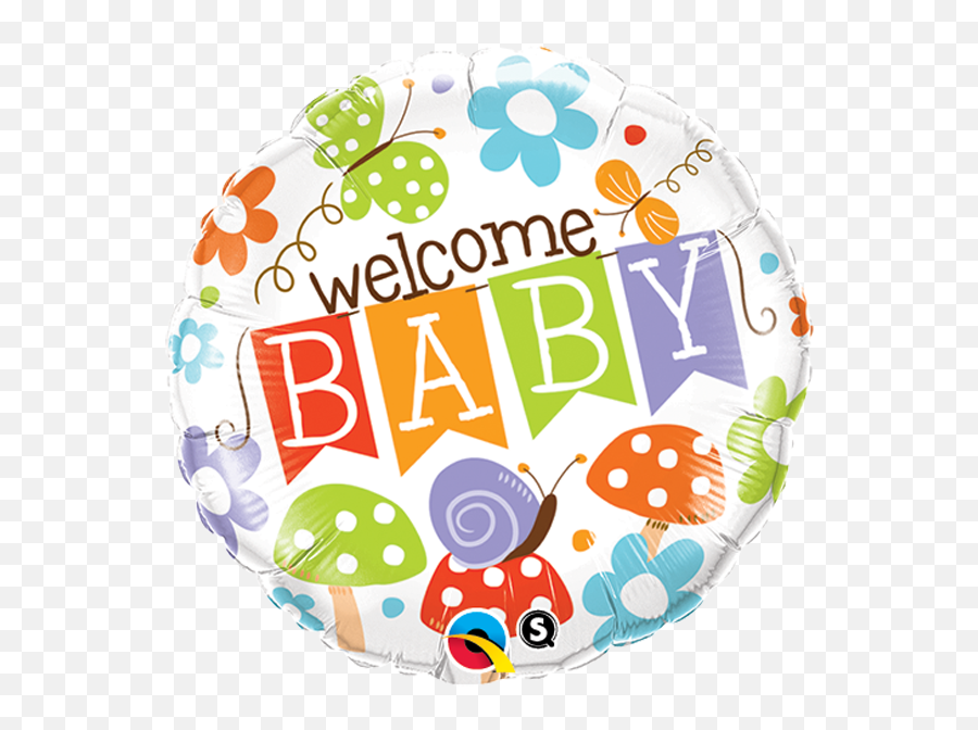 18 Welcome Baby Banner Garden Qualatex Foil Balloon U2014 Edu0027s - Dot Emoji,Emoji Movie Baby Donuts Pictures