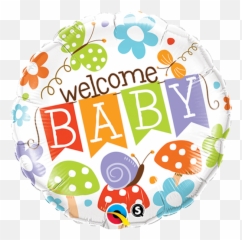 18 Welcome Baby Banner Garden Qualatex Foil Balloon U2014 Edu0027s - Dot Emoji,Emoji Movie Baby Donuts Pictures