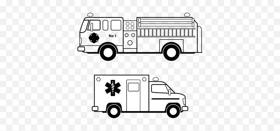 Download Ambulance Emergency Fire Truck - Vector Fire Truck Silhouette Emoji,Firetruck Emoji