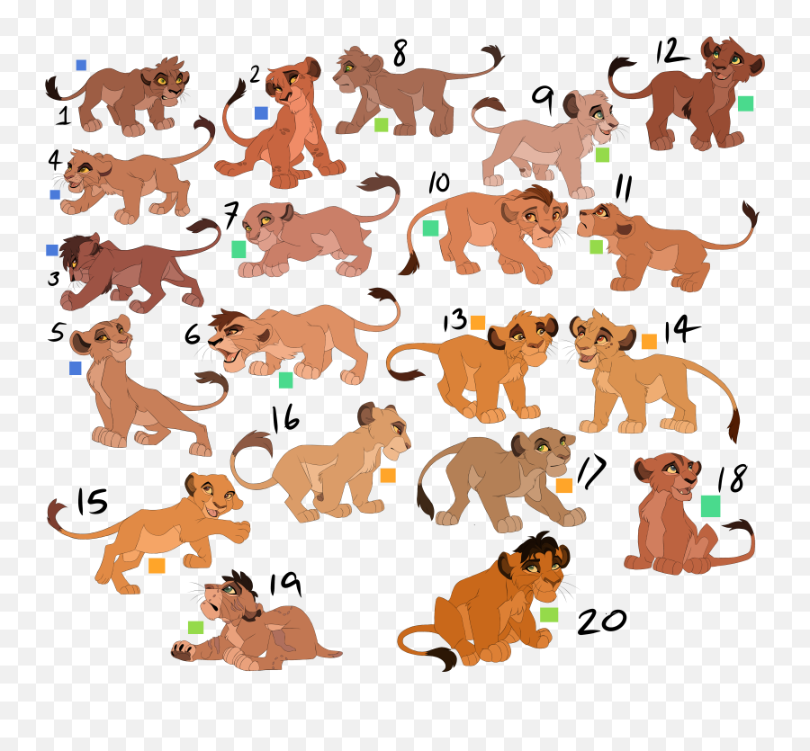 Big Lion King Cub Adopt Sheet Open - Lion King Cubs Emoji,Lion King Lacking Emotion
