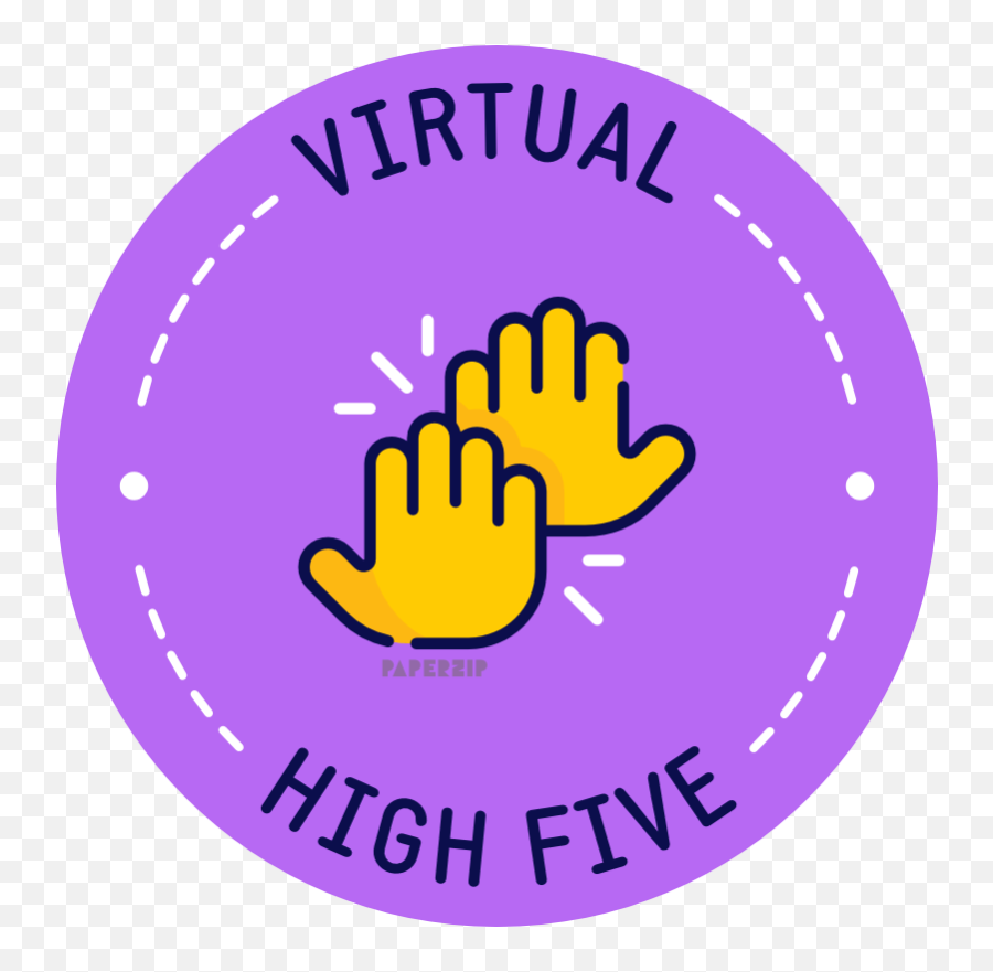 Remote Learning Digital Stickers - Virtual Fist Bump High Language Emoji,O/*\o High Five Emoticon