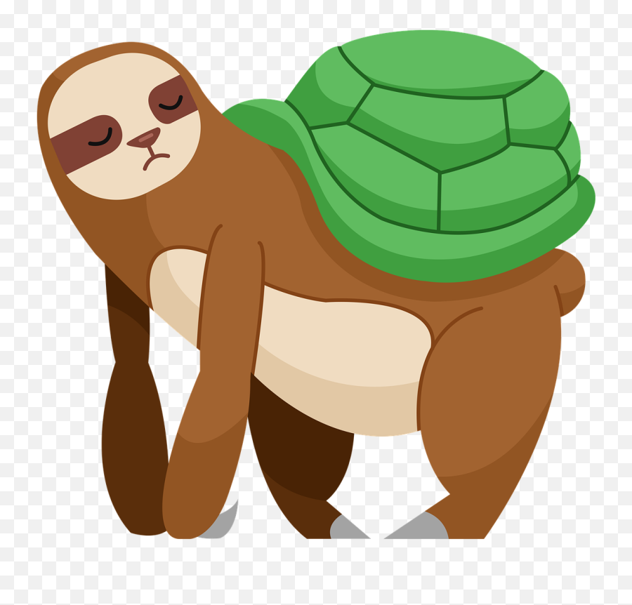 Sloth Turtle Shell Cartoon - Turtle Sloth Emoji,Facebook Emojis Sloth