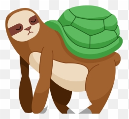 Sloth Turtle Shell Cartoon - Turtle Sloth Emoji,Facebook Emojis Sloth
