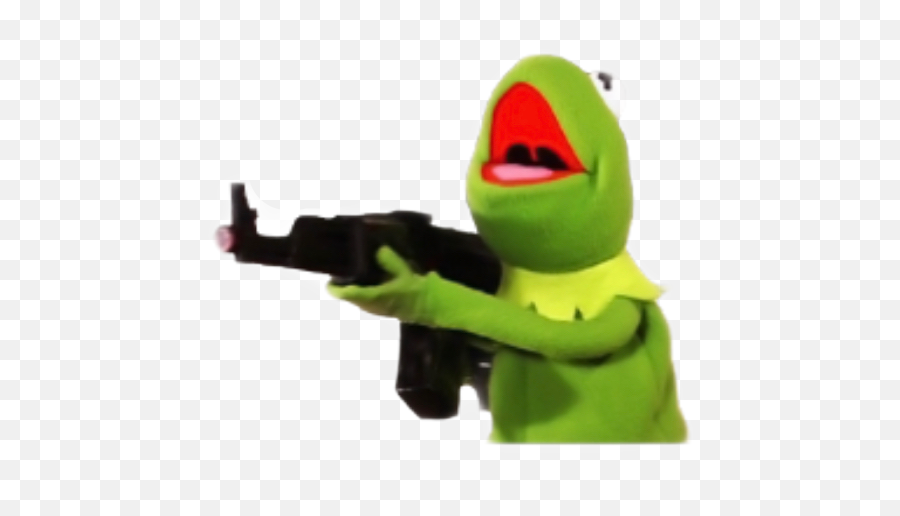 The Most Edited - Kermit With A Gun Emoji,Emoticon Kermit Sip Tea